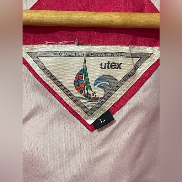 Vintage Utex Neon Pink and Blue Spring Lightweight Retro Jacket Size Large - Picture 8 of 13